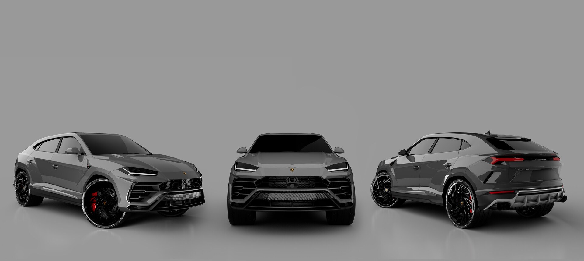 Sports SUV — front, side and rear three-quarter views